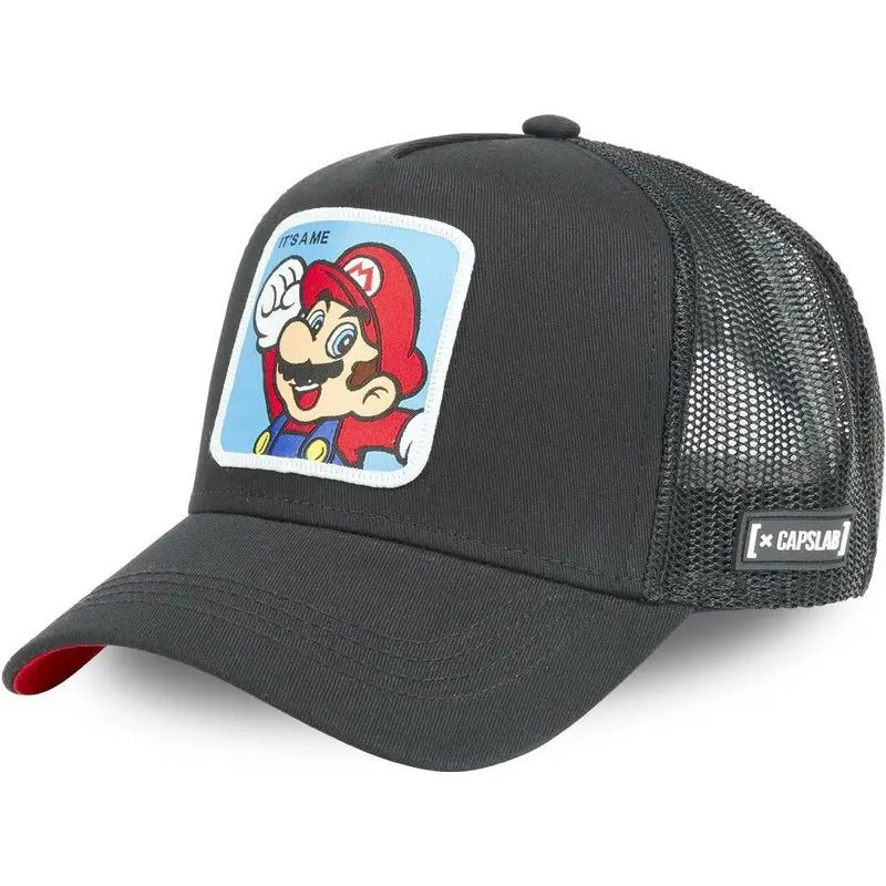 Gorra visera con parche Mario